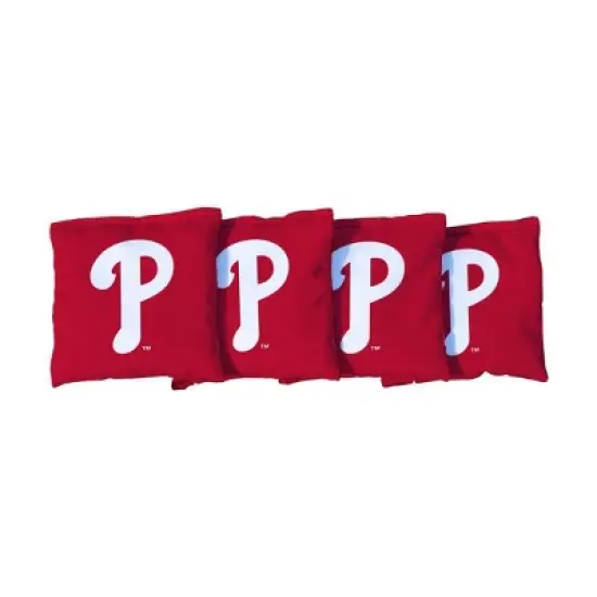 MLB Philadelphia Phillies Corn-Filled Cornhole Bags Red - 4pk image {1}