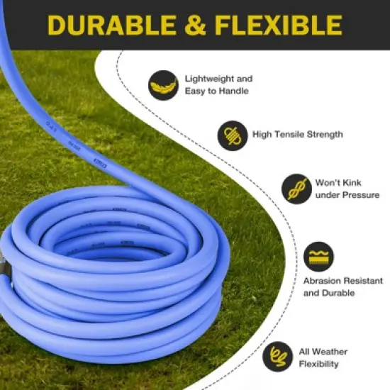 KOTTO Heavy Duty Garden Hose, 5/8" High Flow, Lightweight, Leak-Proof, Flexible Water Hose for Outdoors image {1}