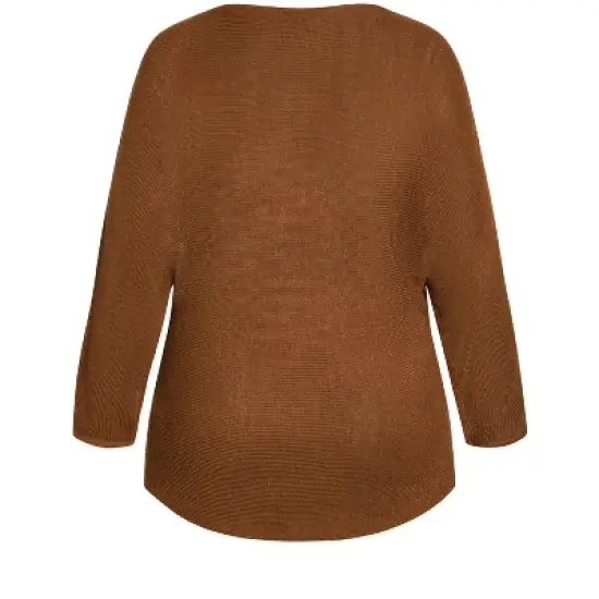 Women's Plus Size Romance Sweater - copper | CITY CHIC image {7}