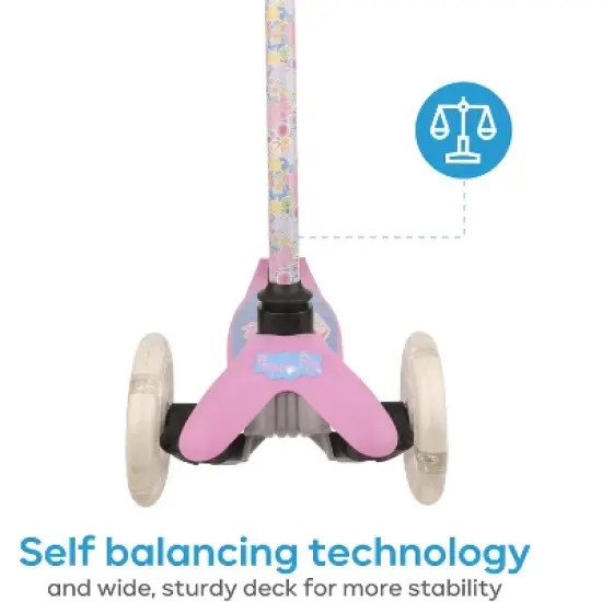 Peppa Pig 3 Wheel Tilt and Turn Light Up Scooter image {4}
