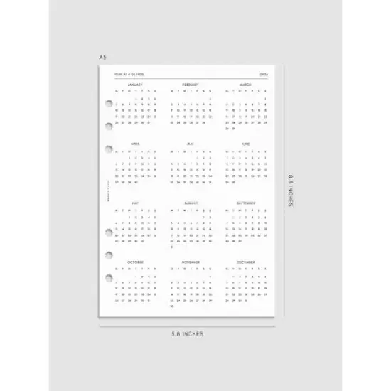 2026 Dated Vertical Weekly Planner Inserts | Monday Start | Cloth & Paper image {6}
