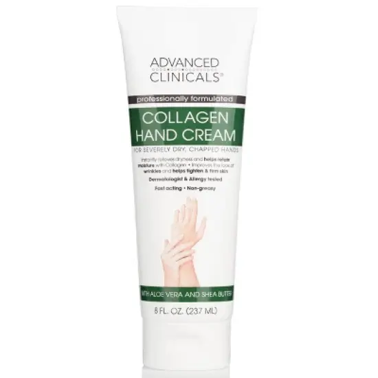 Advanced Clinicals Collagen Hand Cream. Skin Care Moisturizer Lotion For Dry, Cracked Skin. 8 Fl Oz image {7}
