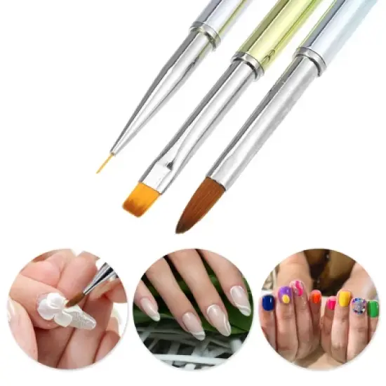 Unique Bargains Nail Art Design Tool Kit Multiolored 3 Pcs of 1 Set image {2}