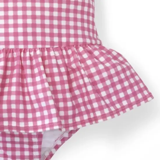 Hope & Henry Girls' Ruched Halter Swimsuit, Kids image {2}