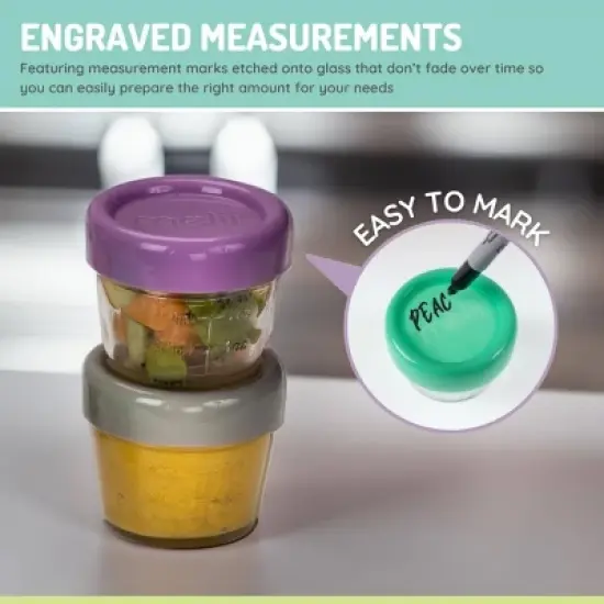 Melii Glass Baby Food Containers - 12pk image {4}