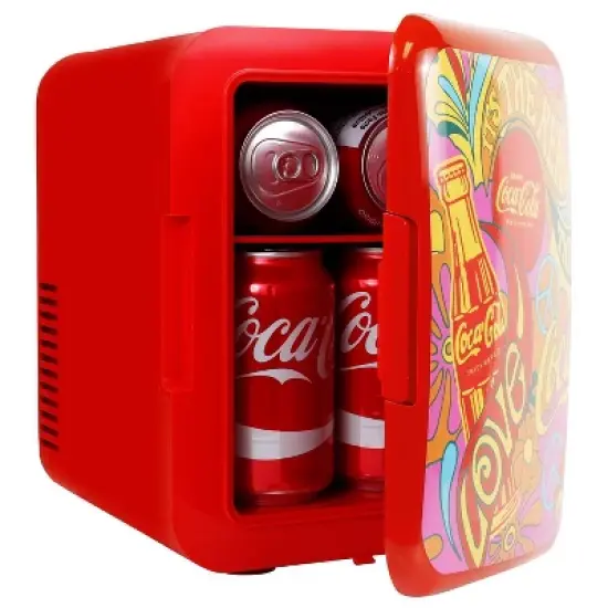 Coca-Cola Peace 1971 Series 4L Cooler/Warmer 12V DC 110V AC Mini Fridge image {5}