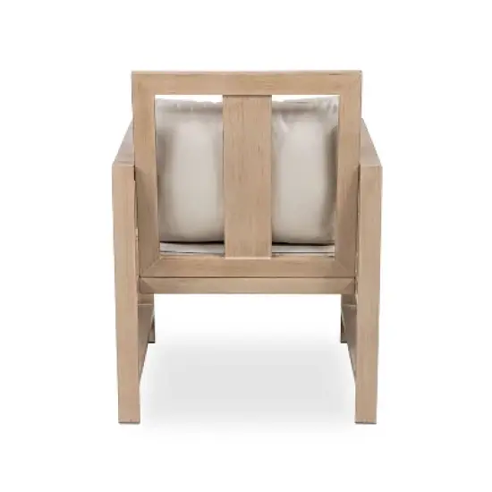 Greemotion 5pc Lyon 3-in-1 Outdoor Convertible Patio Dining Set with Arm Chairs Brown: Modern Aluminum & Teak Table, UV-Resistant image {8}