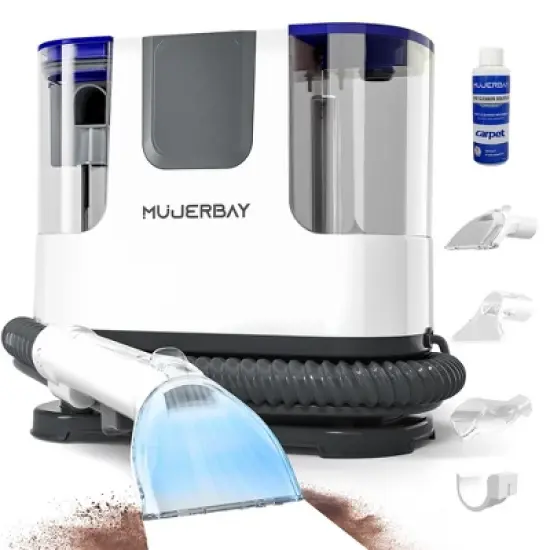 MUJERBAY 12Kpa Upholstery Carpet Cleaner, Portable Spot Cleaner with Wheels & Handle, Cleaner Couch,Car vacuum,Blue image {15}