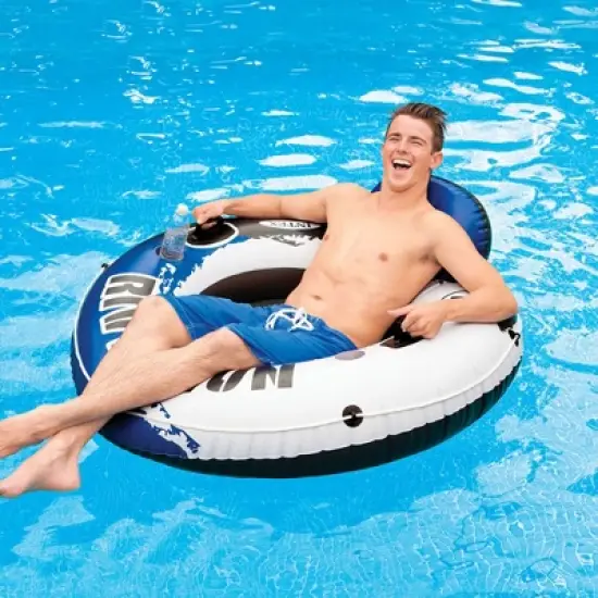 Intex River Run 1 Inflatable Floating Tube Raft for Lake, River & Pool image {5}
