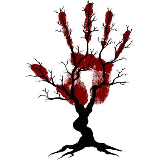Junior's Design By Humans Halloween Tree By aisenArt T-Shirt image {1}