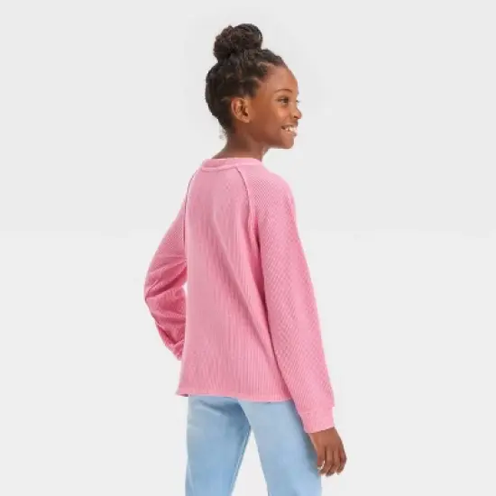 Girls' Cozy Waffle Pullover - Cat & Jack&trade; image {1}