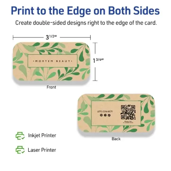 Avery 1-3/4" x 3-1/2" Rounded Corner Cards, Kraft Brown, 80ct image {5}