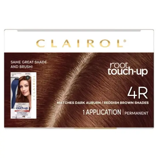 Clairol Root Touch-Up Permanent Hair Color - 4R Dark Auburn Reddish Brown - 1 Kit image {2}