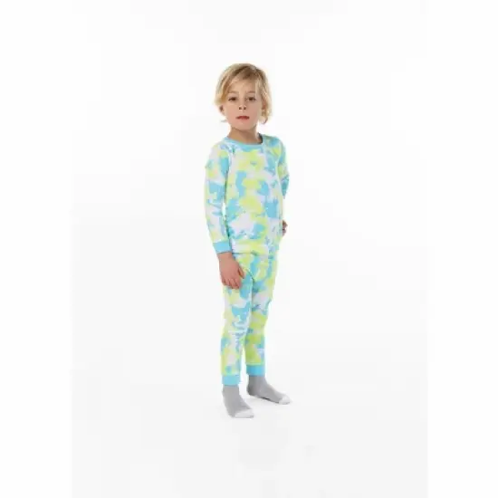Sleep On It Infant/Toddler Boys Tie-Dye Snug Fit 2-Piece Pajama Sleep Set With Matching Socks image {1}
