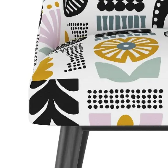 Sherrie Counter Height Barstool in Patterns Botanical Helsinki Block Lavender - Skyline Furniture image {4}