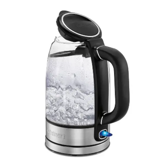 Cuisinart 1.7L Cordless Glass Electric Kettle Stainless Steel - GK-17N: Water Boiler, Blue Light, 1500W, 3-Year Warranty image {2}