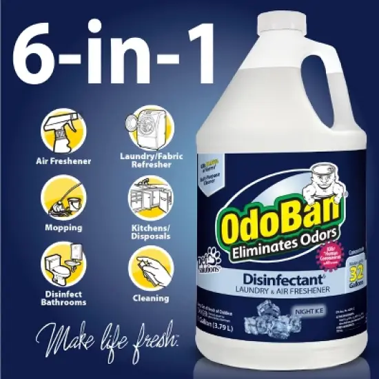 OdoBan Disinfectant Concentrate and Odor Eliminator, Night Ice Scent image {2}