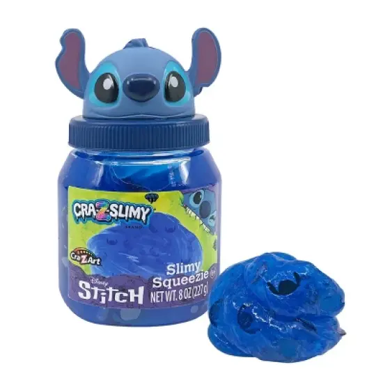 Disney Slimy Stitch Squeezie Slime - Blue: Creativity Focused Educational Toy, 7oz image {1}