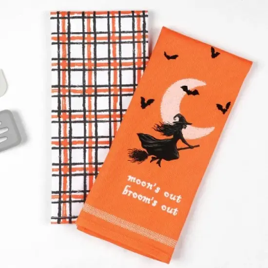 2pk Dishtowels Flying Witch - Bullseye's Playground&trade; image {4}