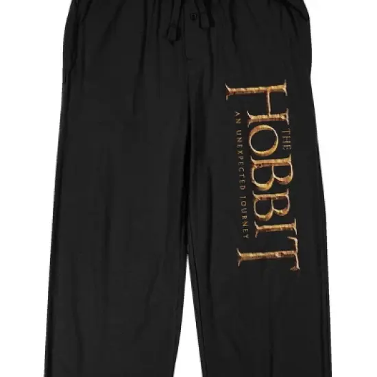The Hobbit Logo Men's Black QT Sleep Pajama Pants image {3}