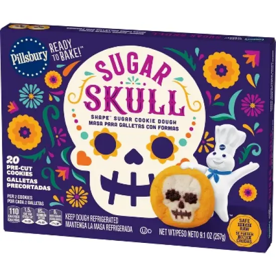 Pillsbury Sugar Skull Shape Cookies Dough - 9.1oz/20ct image {11}