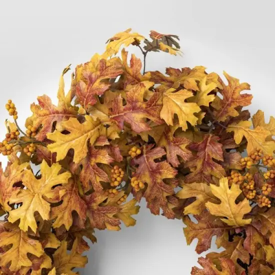 Oak Leaf Fall Wreath - Threshold&trade; image {2}