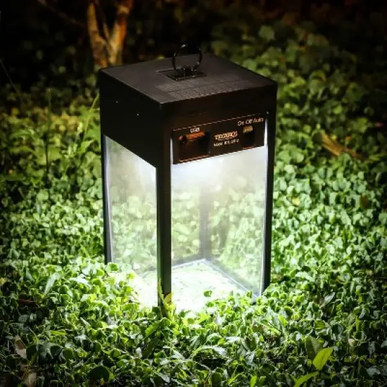 Techko Maid Solar Portable Outdoor Modern Lantern Matte Black image {5}