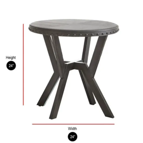 Alamo Round End Table Gray - Steve Silver image {3}