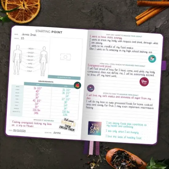 Undated Planner Food Journal 5.5"x8" Purple - Clever Fox image {2}