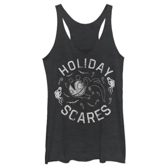 Women's The Nightmare Before Christmas Scary Teddy Holiday Scares Racerback Tank Top image {3}