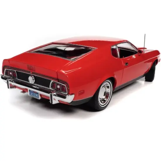 1971 Ford Mustang Mach 1 Bright Red (James Bond 007) "Diamonds are Forever" (1971) Movie 1/18 Diecast Model Car by Auto World image {4}