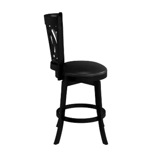 25" Van Draus Swivel Counter Height Barstool Metal/Black - Hillsdale Furniture image {7}