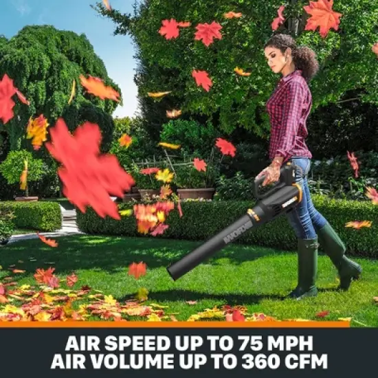 Worx WG915 Power Share 20V 10&rdquo; Chainsaw and Turbine Blower Combo (Battery and Charger Included) image {6}