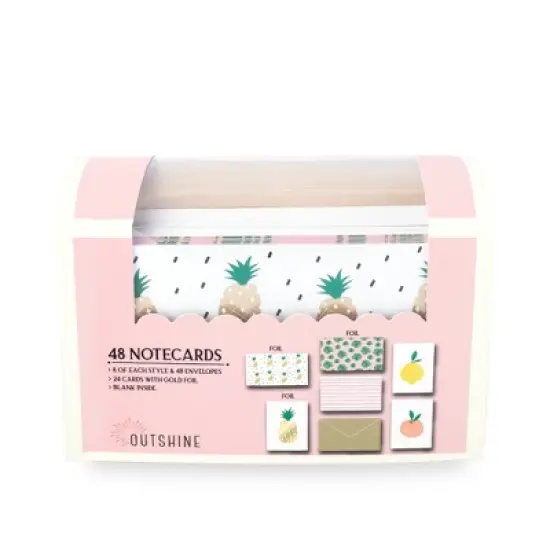 Outshine Co Blank Note Cards with Envelopes and Seals in Storage Box image {8}