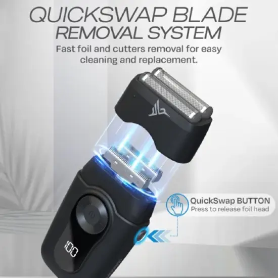 HUMMINGBIRD MK2 Compact Foil Shaver &ndash; No Nick, No Cut, No Razor Burn Face Shaver for Men, USB Dual Foil Flex Head Electric Razor, Facial Groomer image {3}