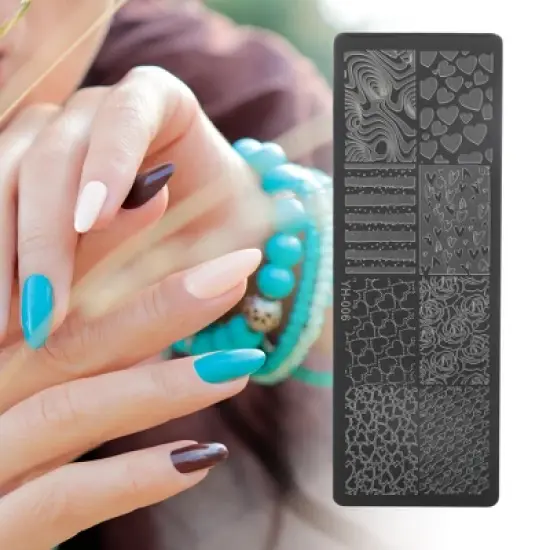 Unique Bargains Colorful Nail Art Stamp YH-006 Silver Tone 1 Pc image {4}