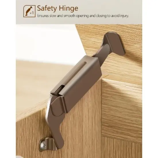 USIKEY 39.4&rdquo; Storage Chest, Toy Box with 2 Safety Hinges, Rattan Storage Bench with Storage, Toy Chest for Bedroom, image {5}