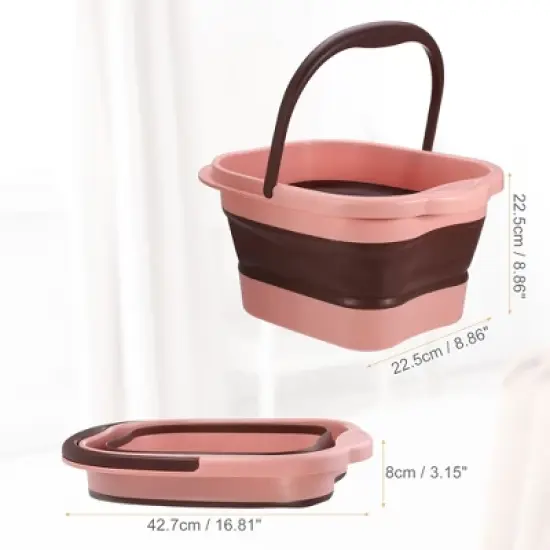 Unique Bargains Collapsible Foot Bath 15L/4 Gallons Pink image {3}