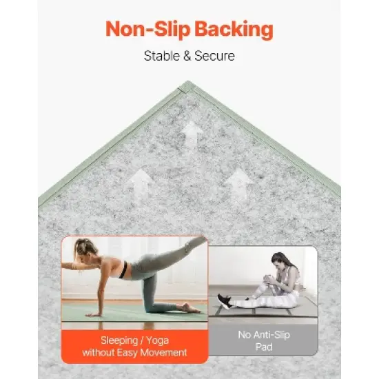 VEVOR Japanese Tatami Mat, Queen Size Foldable Japanese Tatami Mattress( Natural Rush Grass), Japanese Floor Mattress with Non-Slip Backing, Green image {3}