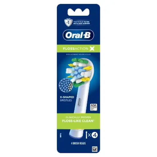 Oral-B FlossAction Electric Toothbrush Replacement Brush Heads - 4ct image {10}