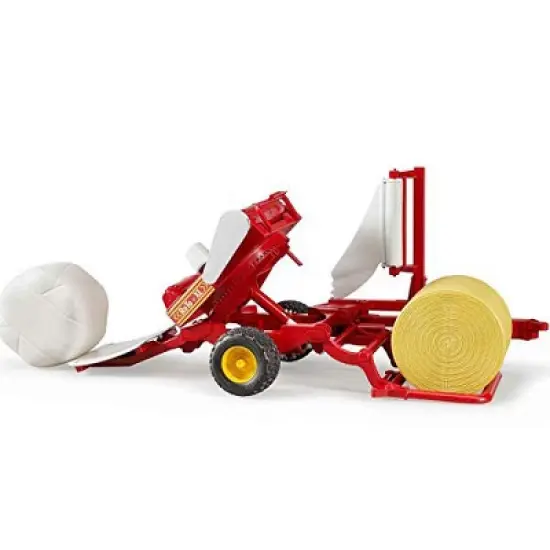 Bruder Bale Wrapper with Yellow and Black Round Hay Bales image {2}