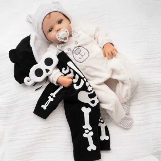 Paradise Galleries Realistic Reborn Toddler Boy, Spooky Peek-A-Boo! Halloween-Themed, with Magnetic Pacifier, One Doll with 2 Outfits, 6-Piece Gift Set image {1}