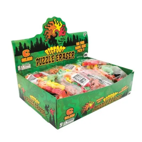 Geddes Big Foot Puzzle Erasers - 24 per display image {4}