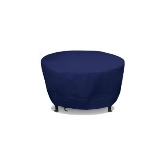 Eevelle 94" Meridian Round Table Fire Pit Cover Navy Blue image {9}