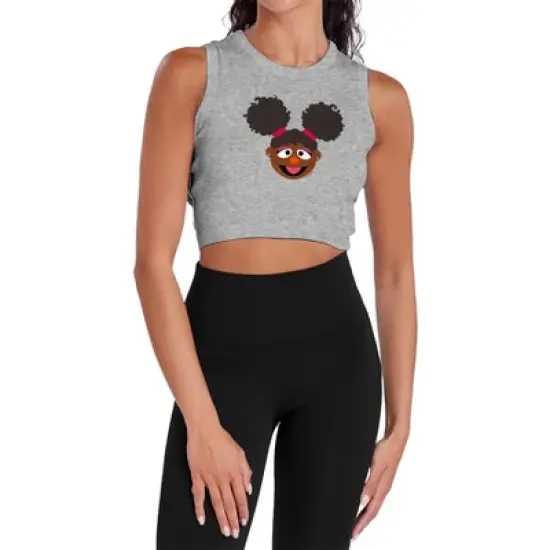 Women's Sesame Street Gabrielle Face Sleeveless Crop Top Tank image {5}