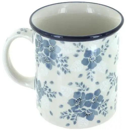 Blue Rose Polish Pottery 236 Ceramika Artystyczna Small Coffee Mug image {4}