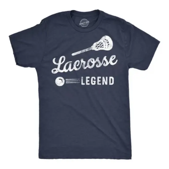 Mens Funny T Shirts Lacrosse Legend Sarcastic Sports Graphic Tee for Men - Crazy Dog Men's T Shirt With Sarcastic Sayings image {9}
