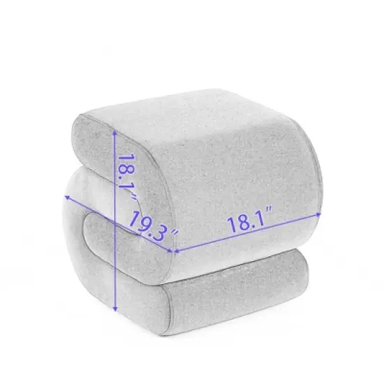 S-shape Velvet Ottoman, Makeup Stool Footstool-ModernLuxe image {4}