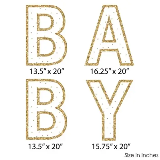 Big Dot of Happiness Baby Neutral - Large Baby Shower Decorations - Baby - Outdoor Letter Banner image {4}