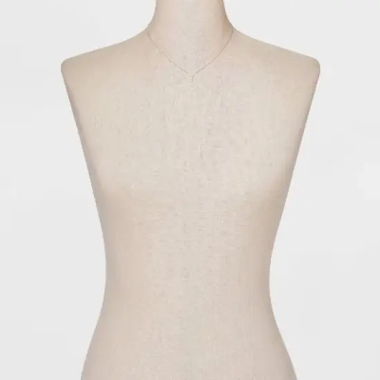 Silver Plated Cubic Zirconia Initial Pendant Necklace - A New Day&trade; Silver image {1}